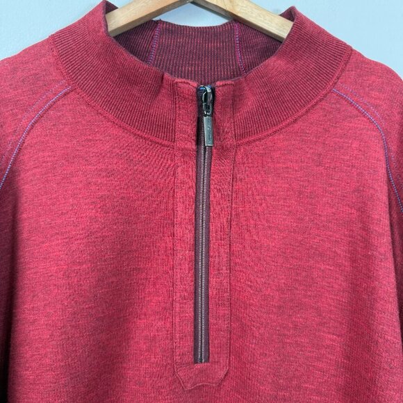 Tommy Bahama Flipsider Half Zip Sweater Pullover Men's 3XT Red Reversible NWOT - Picture 14 of 16